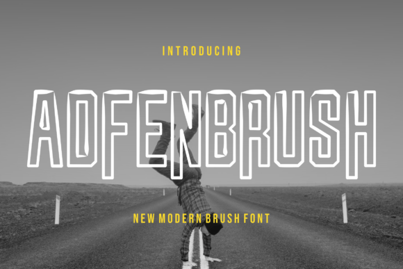 Adfenbrush: A Bold Display Font for Creative Projects