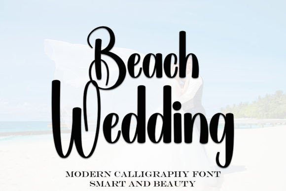 Beach Wedding Font for Handmade and Commercial Projects