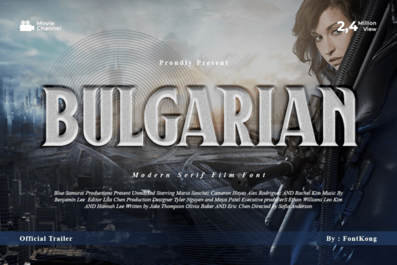Bulgarian Font for Bold Branding and Dramatic Design