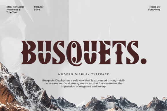 Busquets Font: A Modern Display Typeface for Designers