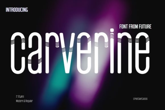 Carverine Font for Fresh and Futuristic Branding