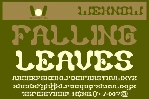 Falling Leaves Font for Handmade Elegance