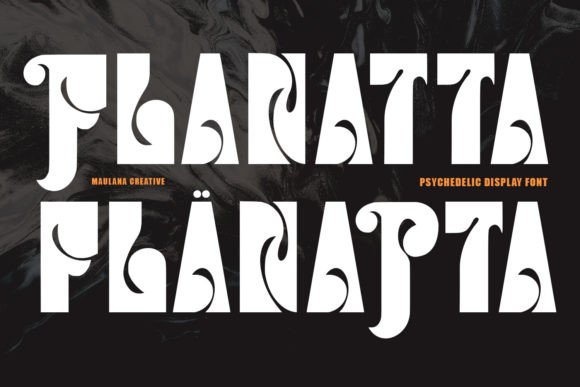 Flanatta: A Psychedelic Display Font for Vintage-Inspired Editorial Design