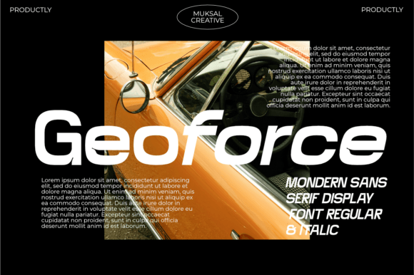 Geoforce: A Modern Display Font for Bold Editorial Design
