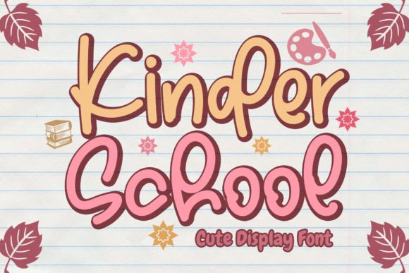 Kinder School Font for Handmade Creations and More