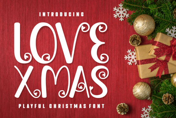 Love Xmas: A Festive Display Font for Holiday Branding