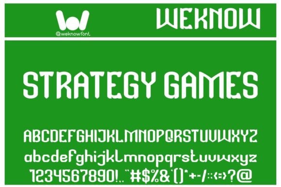 Strategy Games Font for Creative Projects