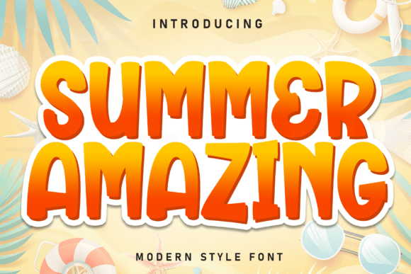 Summer Amazing: A Bold Font for Eye-Catching Branding