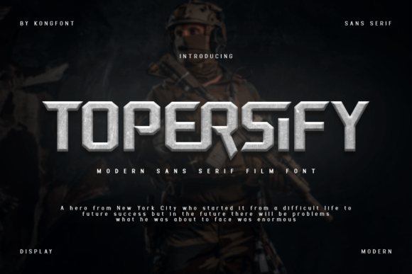Topersify Display Font for Bold Web Design Statements